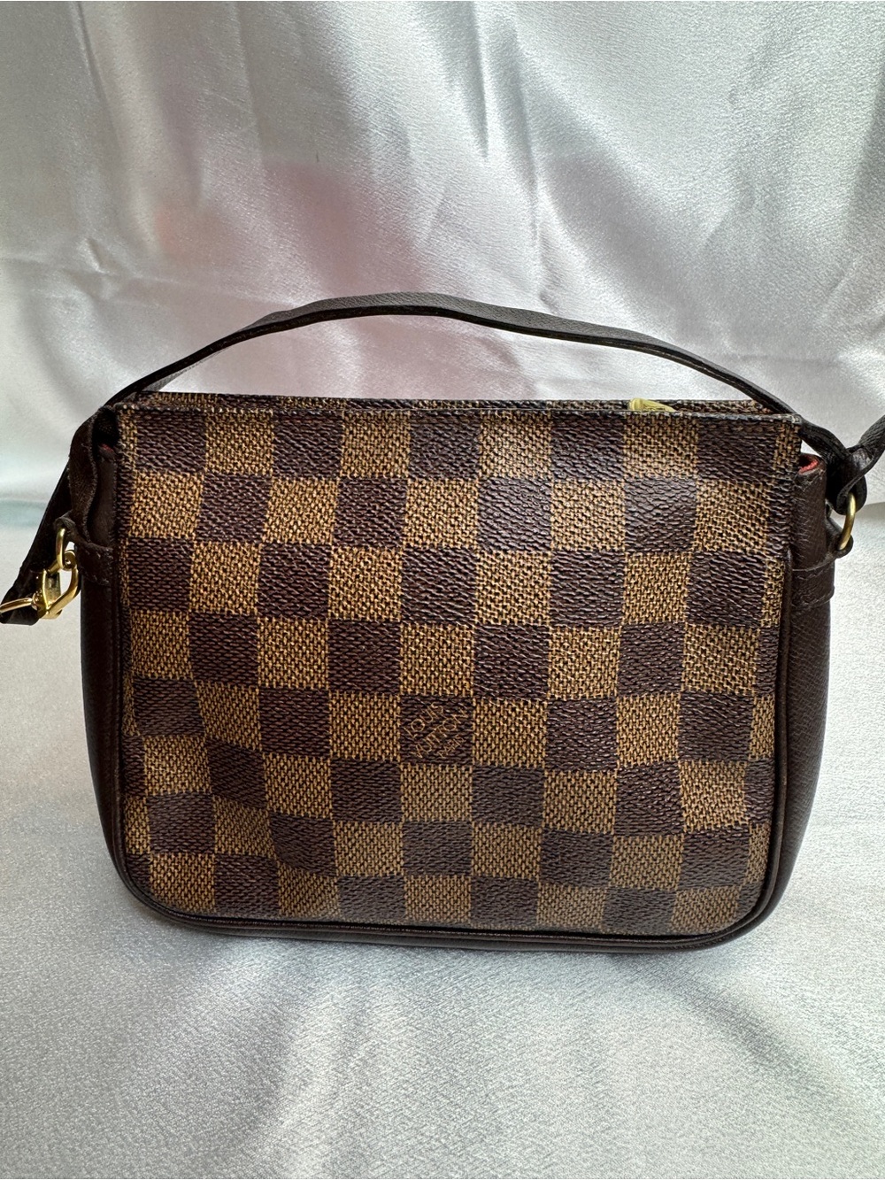 Louis Vuitton Damier Ebene Trousse Makeup Bag Pochette w/ COA
